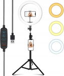 Lampa pierścieniowa LED ze statywem 25,4 cm pilot 3 tryby oświetlenia