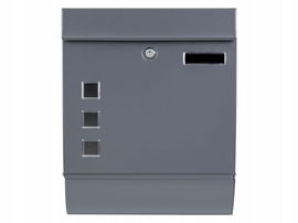 Skrzynka na listy euroskrzynka, wrzutnia, z gazetnikiem Livarno Home szary