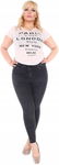 CEDY DENIM Skin fit damskie dżinsy z wysokim stanem czarne rozmiar 52