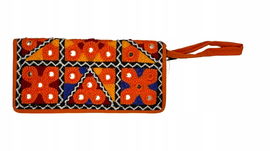 NOVAHAVEN kopertówka portfel pomarańczowa fair trade etno boho