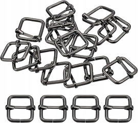 Klamry 20 szt. 20x25x3,8 mm Metalowy Prostokątny Regulator Klamra Suwakowa