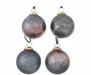 boltze Komplet 4 ozdób choinkowych szklane eleganckie bombki CASSIRA O 8 cm