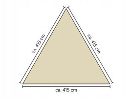 LIVARNO ŻAGIEL PRZECIWSŁONECZNY DUŻA OSŁONA 415 x 415 x 415 cm niekompletne