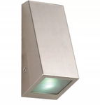 Nowoczesna lampa ścienna ze stali nierdzewnej IP44 srebrna GU10 max 35 wat