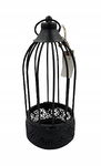 WESTWING Dekoracyjna klatka metalowa lampion czarna 13x12x28,7 cm