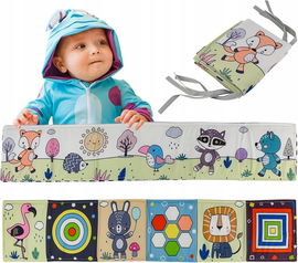 AIPNQI Książeczka materiałowa dla niemowląt miękka zwierzęta 6 miesięcy +