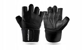 Rękawice fitness treningowe Fitgriff V2 czarne rozmiara 6 S