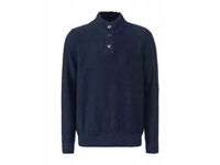 LIVERGY Sweter męski dzianinowy bawełniany rozmiar M 48/50 granatowy