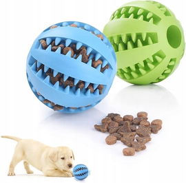 Piłka do czyszczenia zębów zabawka dla psa 2 sztuki niebieska/zielona