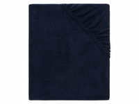 Livarno home Prześcieradło z polaru, 180-200 x 200 cm granatowe