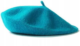 YKKJ Damski beret w stylu francuskim wełniany rozmiar uniwersalny niebieski