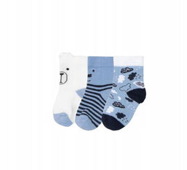 lupilu Skarpetki dla niemowląt 3 pary 11-14 03- miesięcy biało-niebieskie