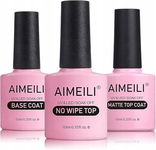 AIMEILI No Wipe Top Base Coat Matte Top Coat Ulepszona formuła