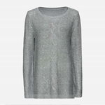 esmara Elegancki sweter z cekinami szary rozmiar S 36/38