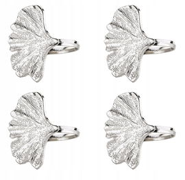 Obrączki na serwetki srebrne 4 szt. metal ARTPOL „Silver”, 4,5 x 4 x 4,5 cm