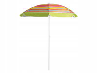 CRIVIT Parasol plażowy Ø 160 cm wielokolorowe paski w praktycznej torbie