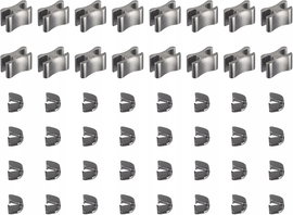 16 zestawów uchwytów suwaków zamków błyskawicznych U, górne ograniczniki H