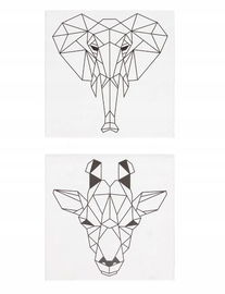 crelando Obrazy do malowania żyrafa+słoń ok. 20 x 20 x 1,75 cm