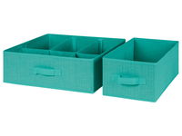 LIVARNO LIVING Organizer do szuflad 2 sztuki turkusowe