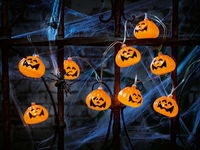 Świecąca girlanda Halloween Deco System dynia 10 szt.
