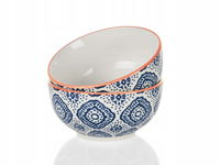 Zestaw misek z porcelany ERNESTO 2 sztuki (niebieskie miski) 350ml