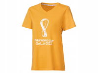 Damska koszulka t-shirt FIFA Katar bawełniana żółty rozmiar M