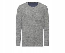 LIVERGY Bawełniany t-shirt męski z długim rękawem rozmiar S 44/46 szary