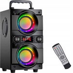 SUPNIU A21 Przenośny głośnik Bluetooth 60W z podwójnym basem i światłem LED