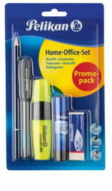 ZESTAW ARTYKUŁY BIUROWE PELIKAN PRZYBORY SZKOLNE NIEZBĘDNIK UCZNIA 5 el.