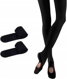 BEZIONER rajstopy baletowe dziecięce czarny nylon rozmiar 125-140 cm