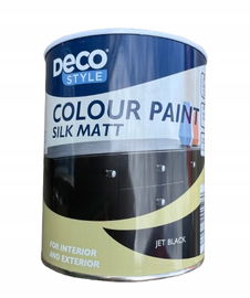 Farba wnętrze i zewnętrzna silk matt JET BLACK 1 LITR best before 03/23