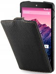 Stilgut Google Nexus 5 etui z klapką skóra naturalna czarne