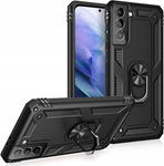 Etui z pierścieniem obrotowym 360° NALIA Samsung Galaxy S21 Plus czarne