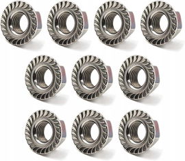 Nakrętki zabezpieczające z kołnierzem M14 - stal nierdzewna 304 (10 szt.)