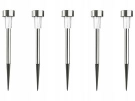 LIVARNO home Zestaw 5 lampek solarnych LED, 6 W - SREBRNE - 5 szt.