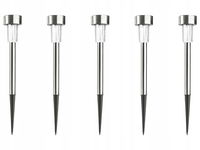 LIVARNO home Zestaw 5 lampek solarnych LED, 6 W - SREBRNE - 5 szt.