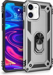Etui z pierścieniem obrotowym 360° NALIA iPhone 12 Mini srebrny