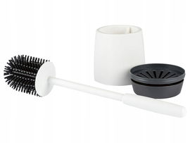 LIVARNO Szkotka silikonowa do WC z pojemnikiem biało-szary 2 el.