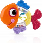 SENSORYCZNA RYBKA GRYZAK DLA DZIECI GRZECHOTKA 3m+ Nuby