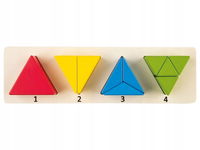 Drewniana zabawka motoryczna Playtive Montessori trójkąty 1+ 11 elementów