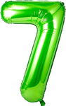 Unisun Zielony balon numer 7, 100 cm olbrzymi