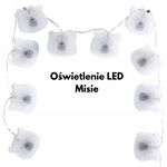 Girlanda świetlna Melinera 134 cm łańcuch oświetlenie na baterie - Misie [A5 -3]