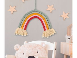 CRELANDO Zestaw DIY makrama Zawieszka tęcza lid