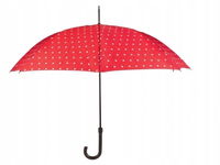 TopMove parasol automatyczny czerwony Ø 102 cm w groszki