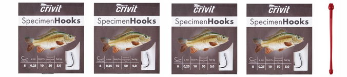 Haczyki gruntowe CRIVIT carp 71 szt.