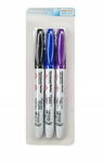 ZESTAW 3x MARKER PERMANENTNY CZARNY NIEBIESKI FIOLETOWY UNITED OFFICE
