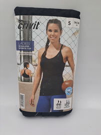 crivit Damski, bezszwowy top sportowy czarny XS 32/34