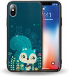 NALIA silikonowe etui iPhone X XS niebieski wiewiórka