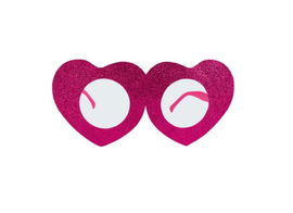 Okulary karnawałowe różowe serca LIDL