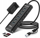 RSHTECH HUB USB Koncentrator USB 3.2 z Zasilaczem 8-portowy